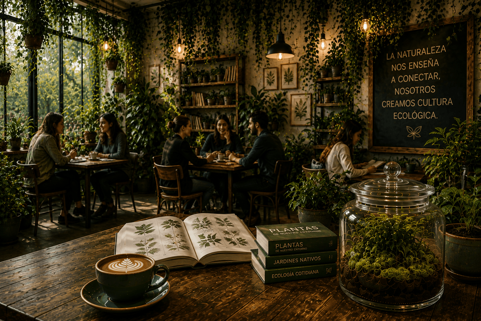 Vegetación en tonos verdes profundos